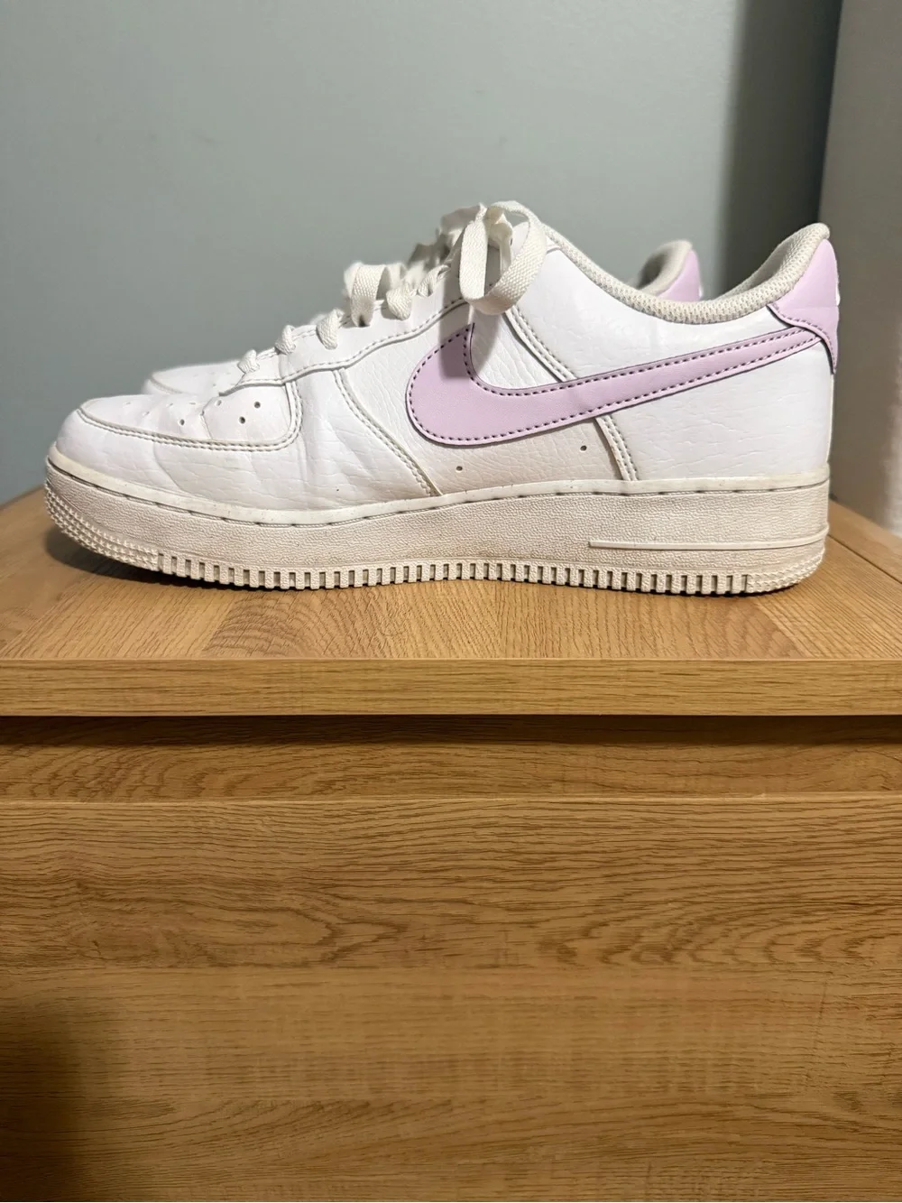 Nike Women’s Air Force 1 with Pastel Pink Swoosh